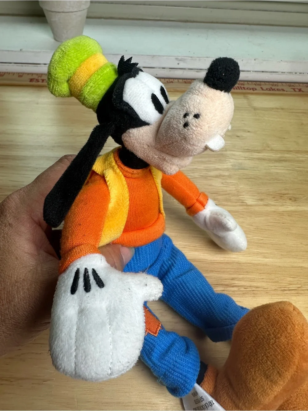 Disney parks collectible Goofy Plush in Orange, Blue & Green Outfit